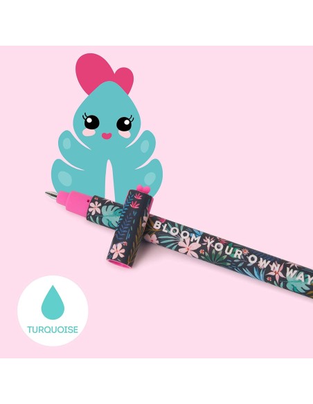 Erasable Turquoise flora Gel Pen LEGEP0012 Legami Milano | Futurartshop.com