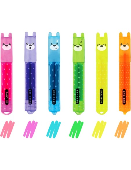 Set 6 mini evidenziatori Teddy's mood LEGMH0003 Legami Milano | Futurartshop.com