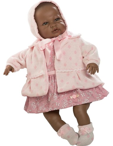 Reborn Baby Sara Doll with Pink Dress and Coat FIC5205N Berbesa | Futurartshop.com