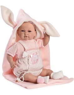 Bambola Reborn Sara neonata con salopette bianca FIC5217 Berbesa | Futurartshop.com 2