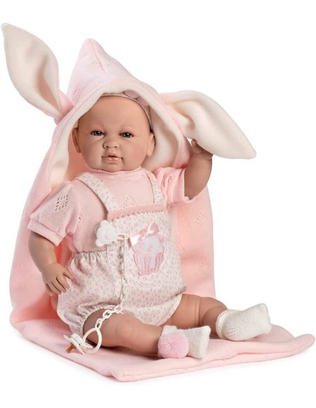Reborn Doll Sara fledgling with white dungarees FIC5217 Berbesa | Futurartshop.com