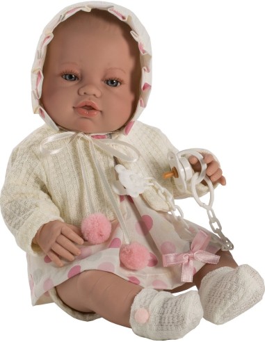 Reborn Baby Girl with Cream Colored Jacket FIC5112 Berbesa | Futurartshop.com