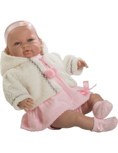 Reborn Doll Sara Crying Baby Girl with Pink Dress FIC5204 Berbesa | Futurartshop.com