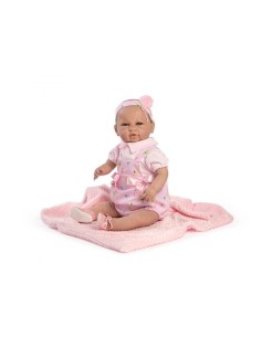 Bambola Reborn Sara con salopette rosa e orsetti FIC5213 Berbesa | Futurartshop.com