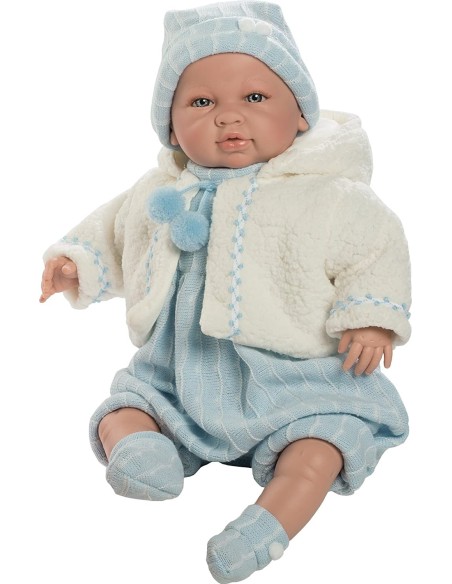 Reborn Saoro Baby Crying Doll with Light Blue Dress FIC5203 Berbesa | Futurartshop.com