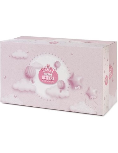 Bambola Reborn Sara con giacca bianca e vestito rosa FIC5215 Berbesa | Futurartshop.com