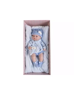 Reborn Doll with dress and pillow light blue FIC5115A Berbesa | Futurartshop.com
