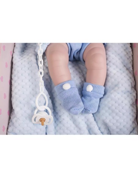 Bambola Reborn con vestito e cuscino azzurro FIC5115A Berbesa | Futurartshop.com