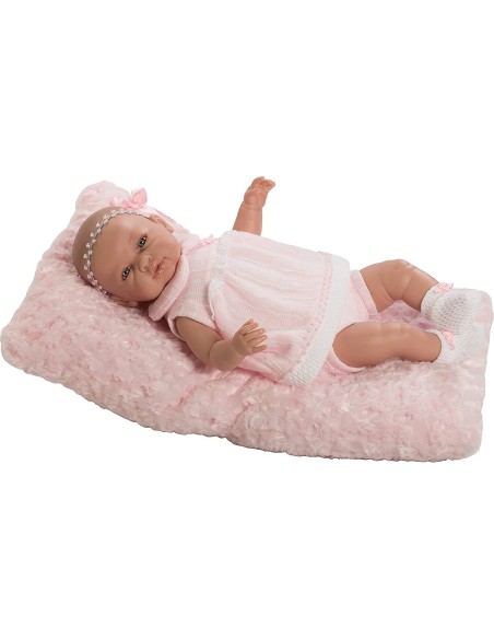 Reborn Baby Sara Doll with pink and white Dress FIC5206 Berbesa | Futurartshop.com
