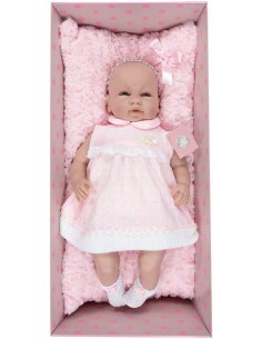 Reborn Baby Sara Doll with pink and white Dress FIC5206 Berbesa | Futurartshop.com 2