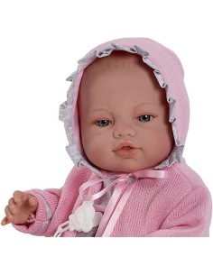 Bambola Reborn con giacca rosa e cappuccio FIC5104 Berbesa | Futurartshop.com