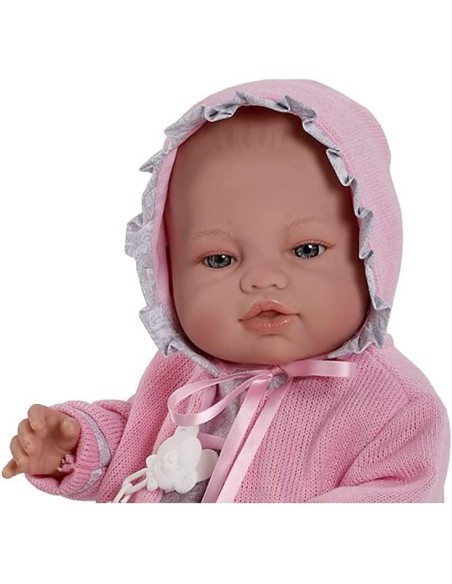 Reborn doll with pink jacket and hood FIC5104 Berbesa | Futurartshop.com