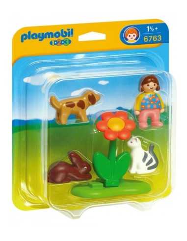 Bambina con 3 animali domestici 105214 Playmobil | Futurartshop.com