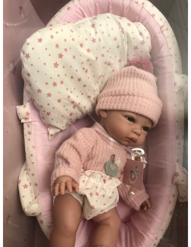 Reborn Bab Bambola Coral doll with cradle FIC3221 Berbesa | Futurartshop.com
