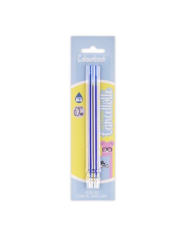 Set of 2 blue gel refills for Erased pen LAGCOL22972 Colourbook | Futurartshop.com