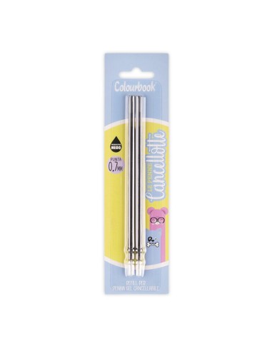 Set of 2 black gel refills for Eraser pen LAGCOL22971 Colourbook | Futurartshop.com