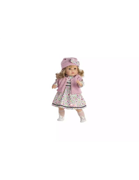 Reborn Doll Sandra talking 42 cm with pink jacket FIC4420 Berbesa | Futurartshop.com