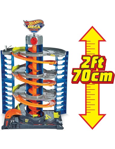 Hot Wheels Mega Garage 70 centimeters with vehicle TOYGTT95 Mattel | Futurartshop.com