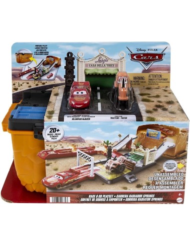 Cars Race and Go Playset with 2 Vehicles OLTHDN02 Mattel | Futurartshop.com