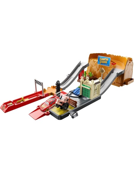 Cars Race and Go Playset with 2 Vehicles OLTHDN02 Mattel | Futurartshop.com