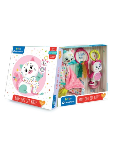 Kitty Baby Gift set sonaglio piu copertina CLE17805 Clementoni | Futurartshop.com