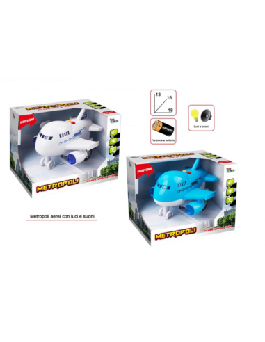 Civil friction plane with lights and sounds - 2 colors TOY27893 Toys Garden | Futurartshop.com