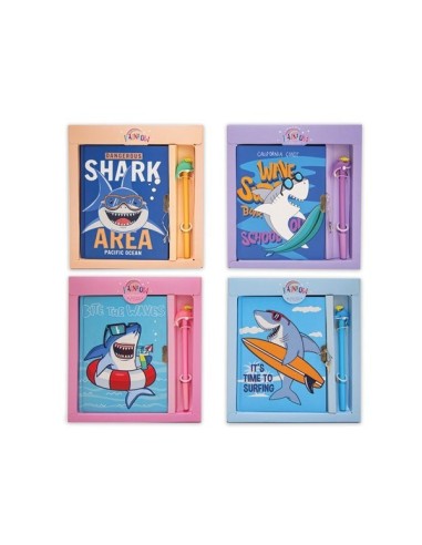 Secret Diary Shark with Pen - 4 Models TEO52184 Teorema | Futurartshop.com