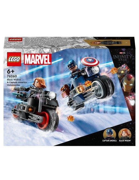 Lego Marvel 76260 - Marvel Super Heroes Motociclette di Black Widow e Captain America LEG6427749 Lego | Futurartshop.com