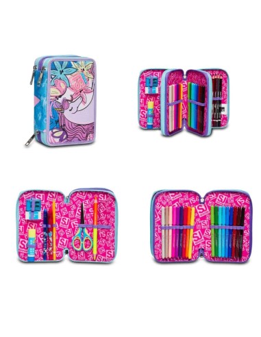 SJ Gang 3 Zip Uniwings Pencil Case SEV30C202359-429 Seven | Futurartshop.com