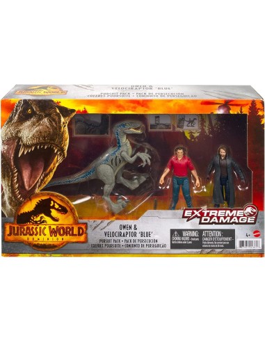 Jurassic World owene velociraptor blue extreme damage TOYGWN25 Mattel | Futurartshop.com