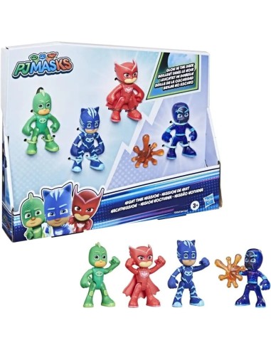 Pj masks set 4 personaggi missione notturna FICF2647/F2836 Hasbro | Futurartshop.com