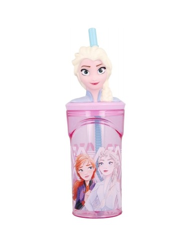 Frozen Bicchiere 3D con cannuccia DIM51066 Futurart | Futurartshop.com