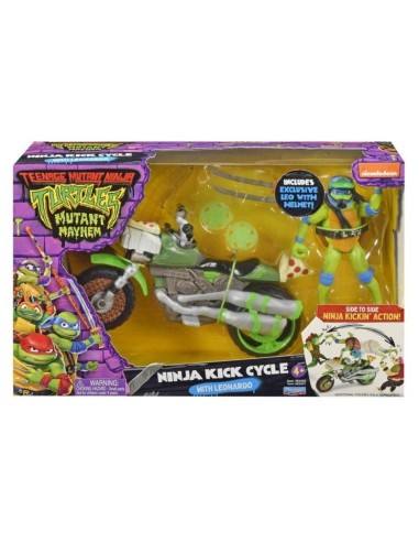 Tartarughe Ninja Mutant - Leonardo con moto Ninja kick cycle GIOTU803000-2 Giochi Preziosi | Futurartshop.com