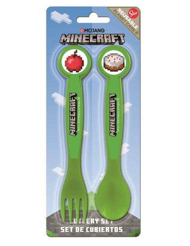 Minecraft Set 2 posate in PVC DIM40416 Futurart | Futurartshop.com