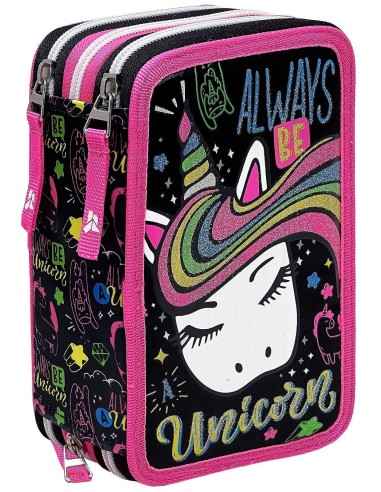 oThree-zip pencil case with Unicorn 4M43632 Julian Ross | Futurartshop.com