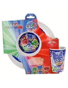 Pj masks set pappa premium micro 3 pezzi piatti e bicchiere DIM01950 Futurart | Futurartshop.com