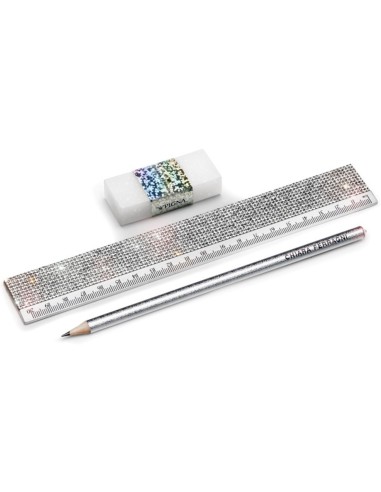 Chiara Ferragni 3 Pieces - Rubber Ruler Plus Pencil PIG023268800 Pigna | Futurartshop.com