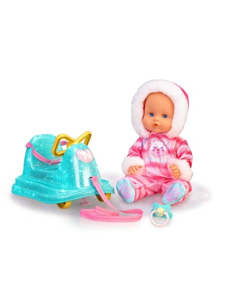 Nenuco Bambola 35cm con Slitta e Tuta da Neve Rosa 2+ FAMNFN59000 Famosa | Futurartshop.com