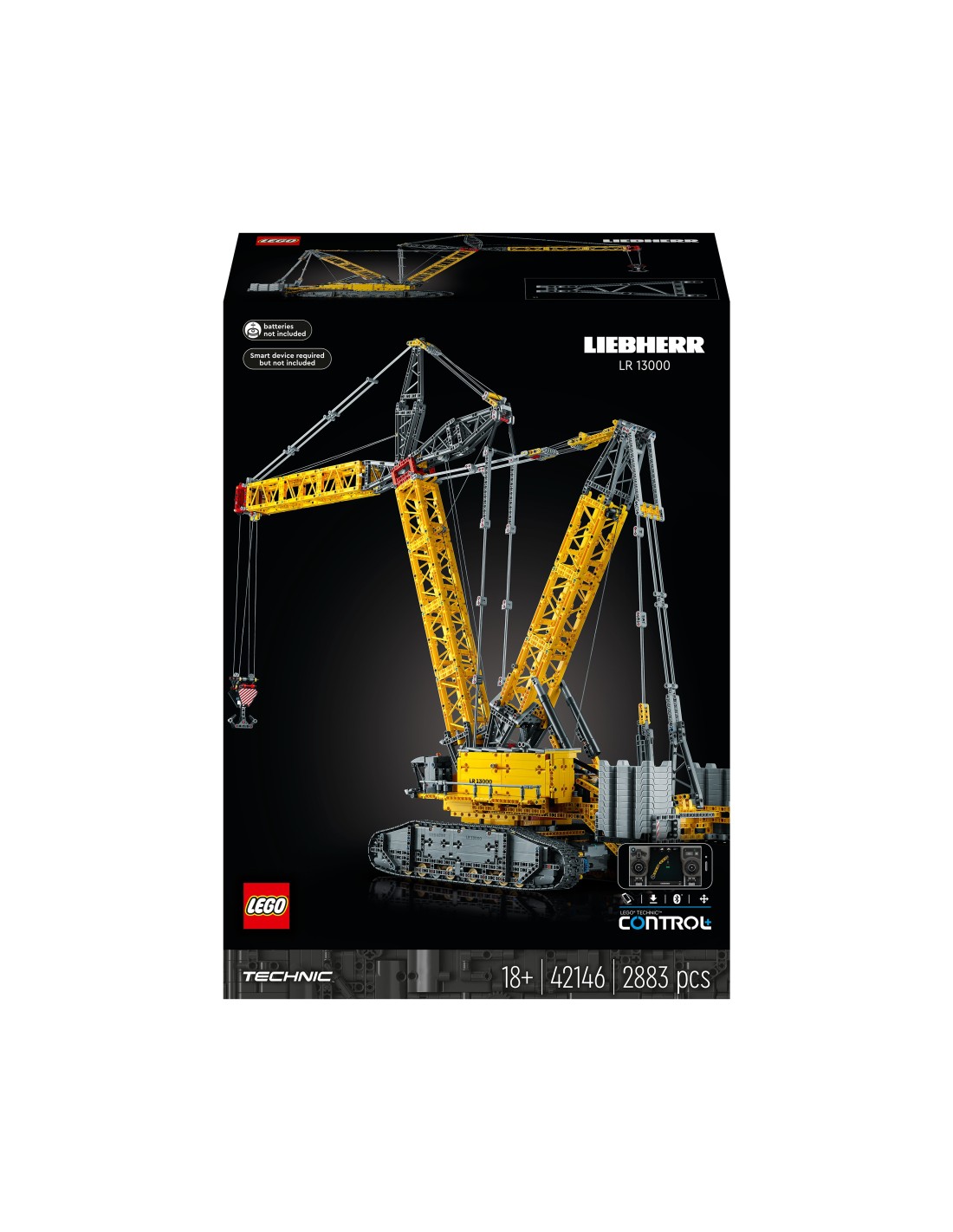 CaDA Technic – Camion Gru Giallo Con Movimento E Stabilizzatori – 658 Pezzi – Set Da Costruzione Per Bambini 8+ Anni