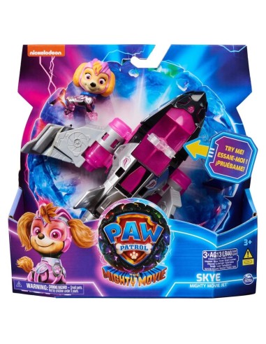 Paw patrol mighty movie personaggio skye con veicolo ROU20143011 Spin master | Futurartshop.com