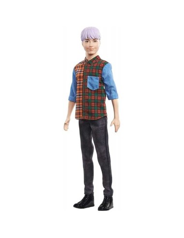 Barbie - Ken fashionistas 154 bambola Ken con camicia a quadretti TOYDWK44/GYB05 Mattel | Futurartshop.com
