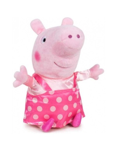 Peppa pig plush toy with pink polka dot dress 31 cm FIC760018595-6 Hasbro | Futurartshop.com
