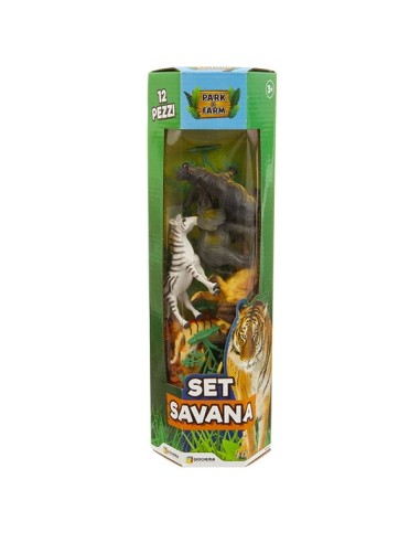 Park & Farm Set Animali della Savana 12 pezzi GIOGGI210105 Giochi Preziosi | Futurartshop.com