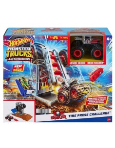 Hothe Heels Tire Press Challenge Track with Monster Trucks Vehicle TOYHNB87/HNB88 Mattel | Futurartshop.com