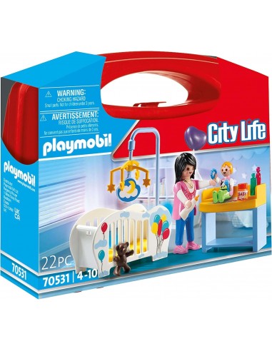Playmobil city life70531 valigetta fasciatoio e lettino bab PLA70531 Playmobil- Futurartshop.com