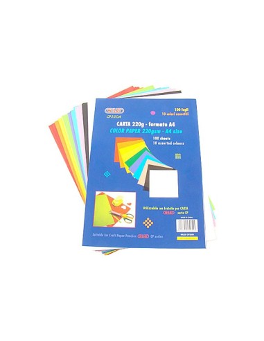 Carta colorata wiler a4 colori assortiti 100 fogli 21x29,7 cm ARVCP220A  | Futurartshop.com