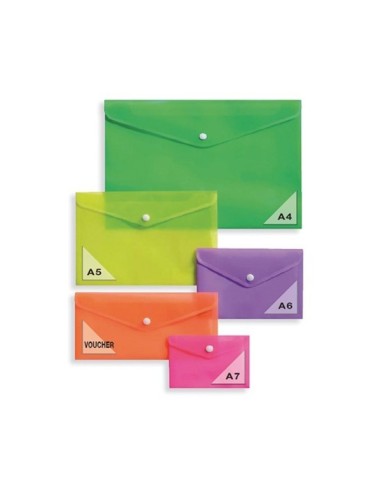 busta con bottone A7 5 colori assortiti LAG0004039  | Futurartshop.com