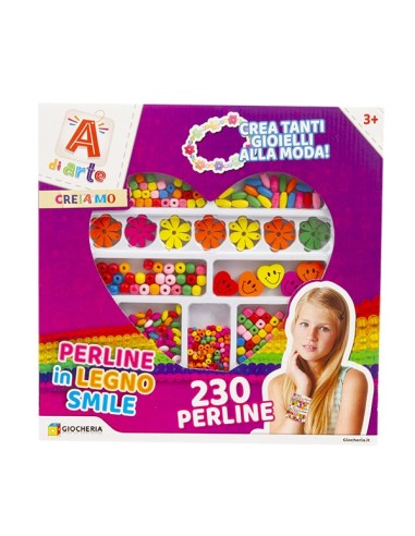A di arte Perline in Legno Smile con 230 perline GIOGGI210058 Futurart | Futurartshop.com