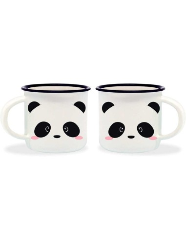Set of 2 panda cups in porcelain LEGMM0011 Futurart | Futurartshop.com