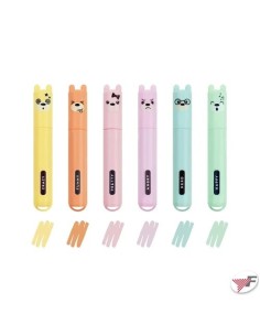 Set 6 Mini Evidenziatori pastel Teddy's Mood LEGMH0004 Legami Milano | Futurartshop.com
